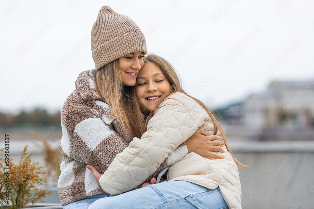 Mom and daughter are best friends. Trust and understanding between generations. Mom and daughter are best friends. Trust and understanding between generations.