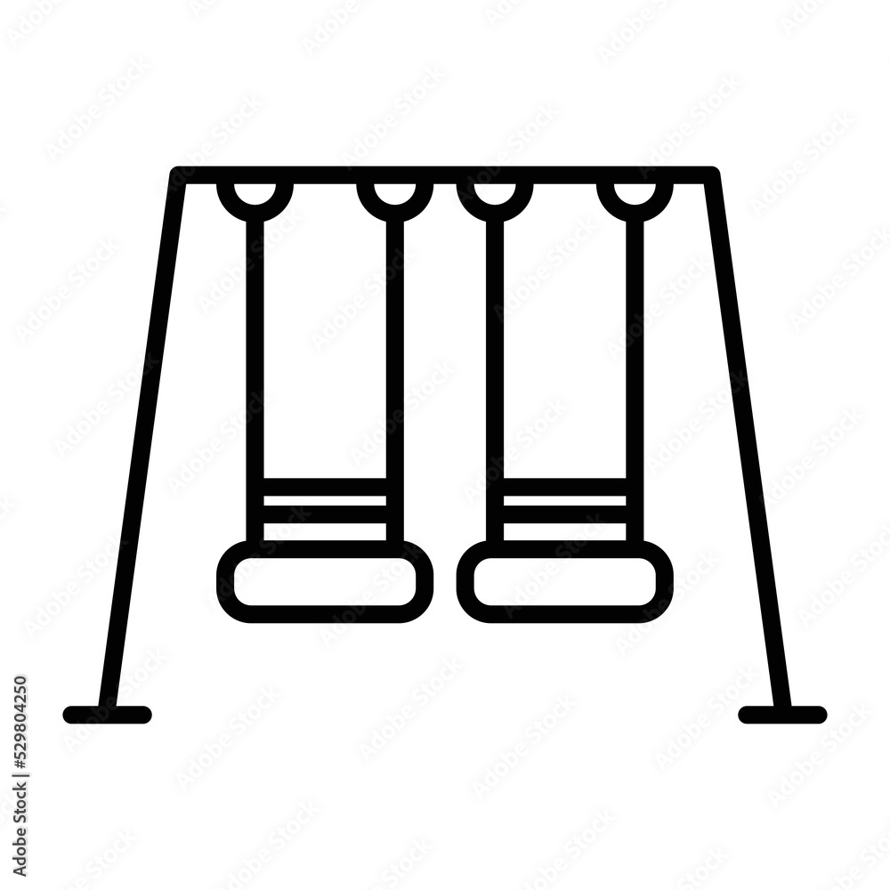 Swing park playground icon vector. Swing park playground icon vector.