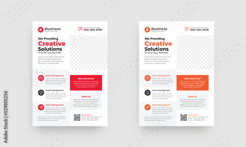 Corporate a4 business flyer design template. Professional a4 business flyer design layout.