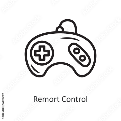 Remort Control vector outline Icon Design illustration. Gaming Symbol on White background EPS 10 File © Designer`s Circle 
