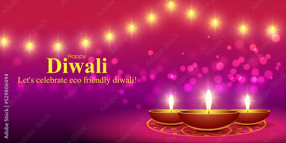 Vector illustration for Happy Diwali greeting