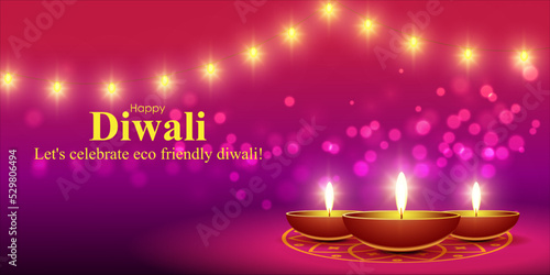 Vector illustration for Happy Diwali greeting