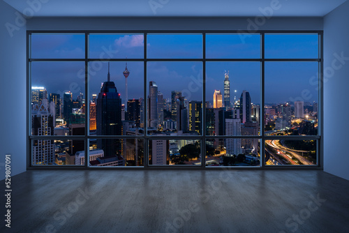 Photography Empty room Interior Skyscrapers View Malaysia