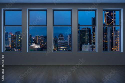 Photography Empty room Interior Skyscrapers View Malaysia