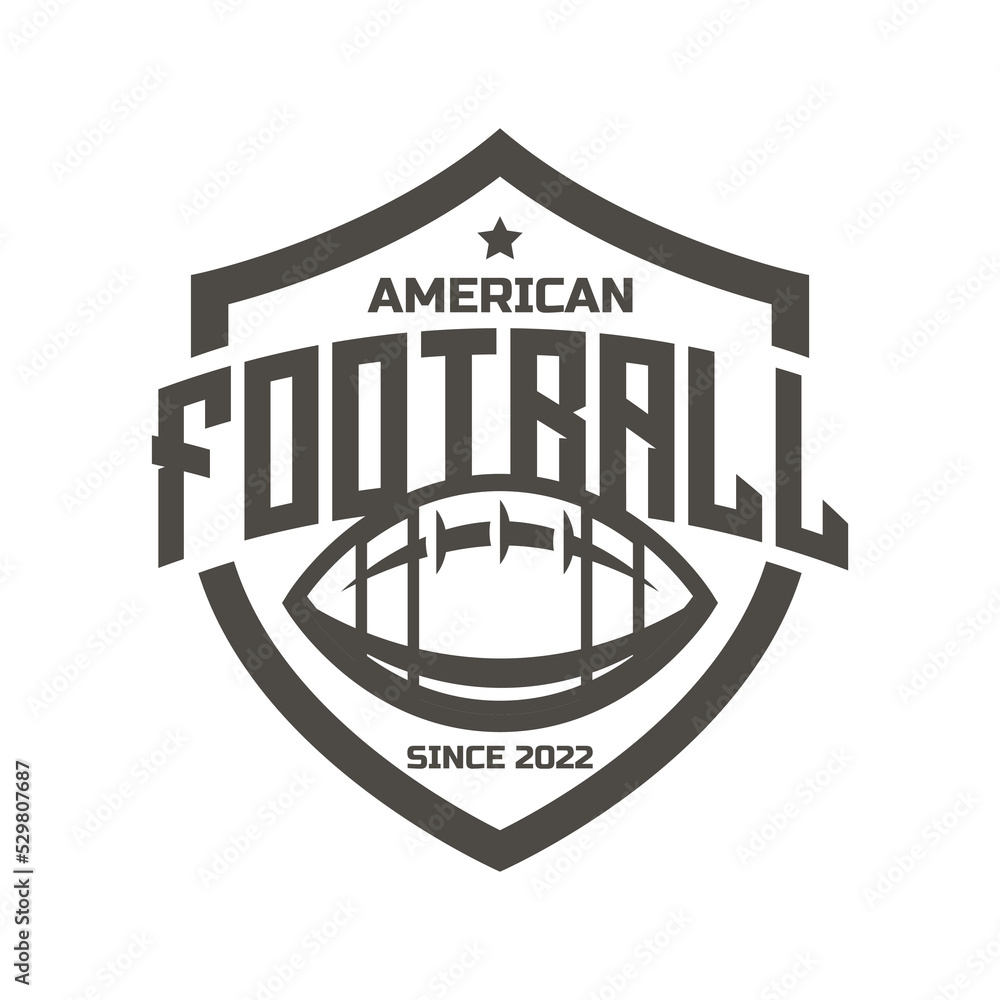 American football logo isolated. American football league labels