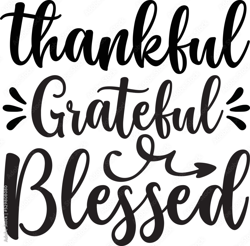 Fototapeta premium Thanks giving svg design cut files