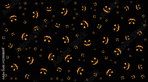 Halloween pattern with jack-o-lanterns pumpkins. pattern design with pumpkin head Halloween. Halloween pumpkins trick halloween themed party decorations