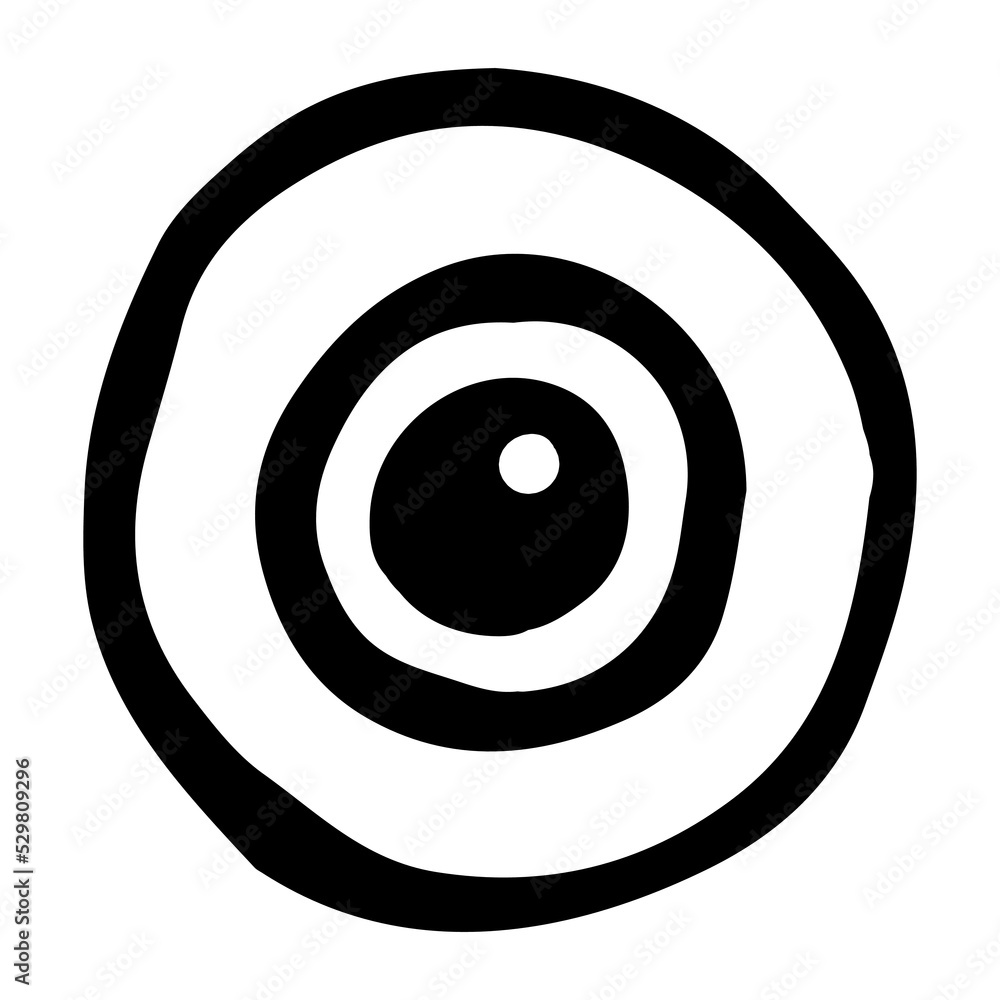 Eye ball doodle style vector illustration isolated on white Eye ball doodle style vector illustration isolated on white