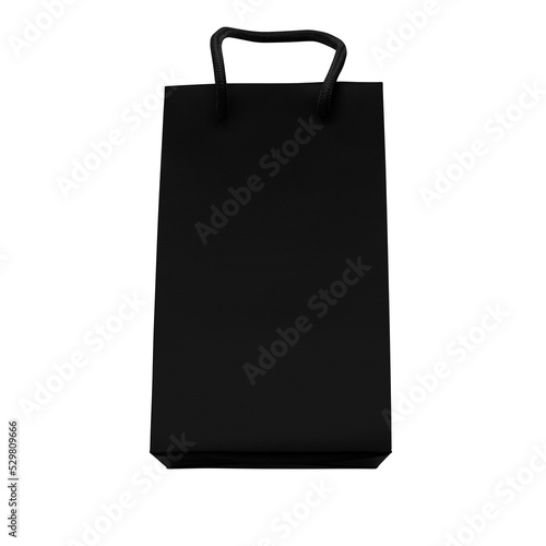 Bilde på lerret Luxurious black shopping bag