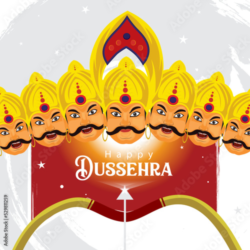 Illustration of ravan for happy dussehra festival of india photo