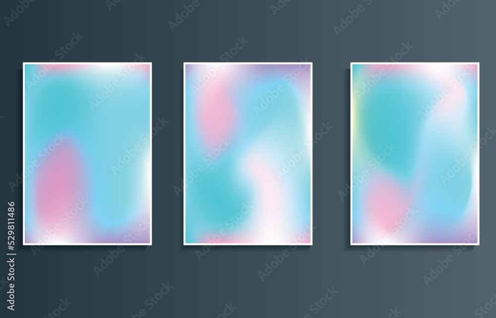 Abstract blurred pastel color rainbow gradient background
