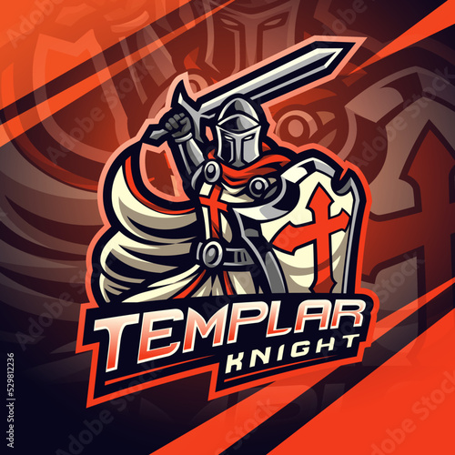 Knights Templar esport mascot logo design