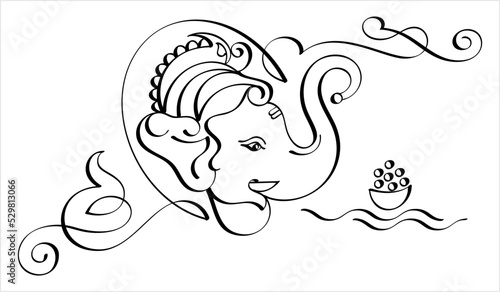 Ganesha Pen Ink Style M_2209005