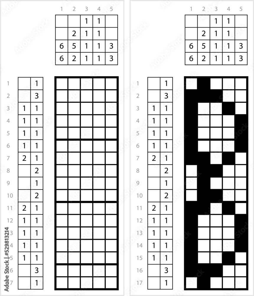 Fototapeta premium Spectacle Nonogram Pixel Art M_2209001