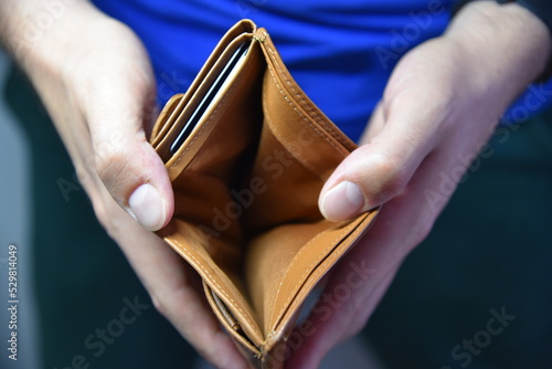 Leere Geldbörse ohne Geld