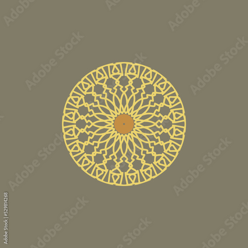 mandala design with abstract shape
