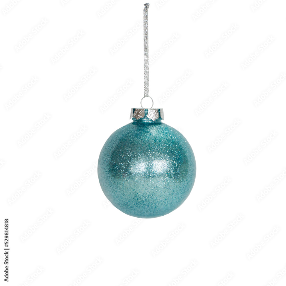 blue Christmas ball isolated blue Christmas ball isolated