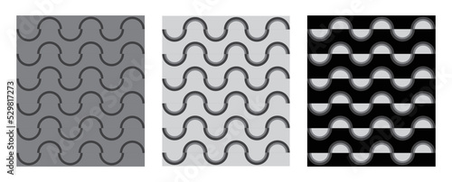 set of black and white patterns