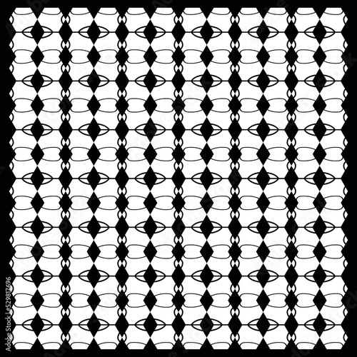 black and white seamless pattern, black  and white background