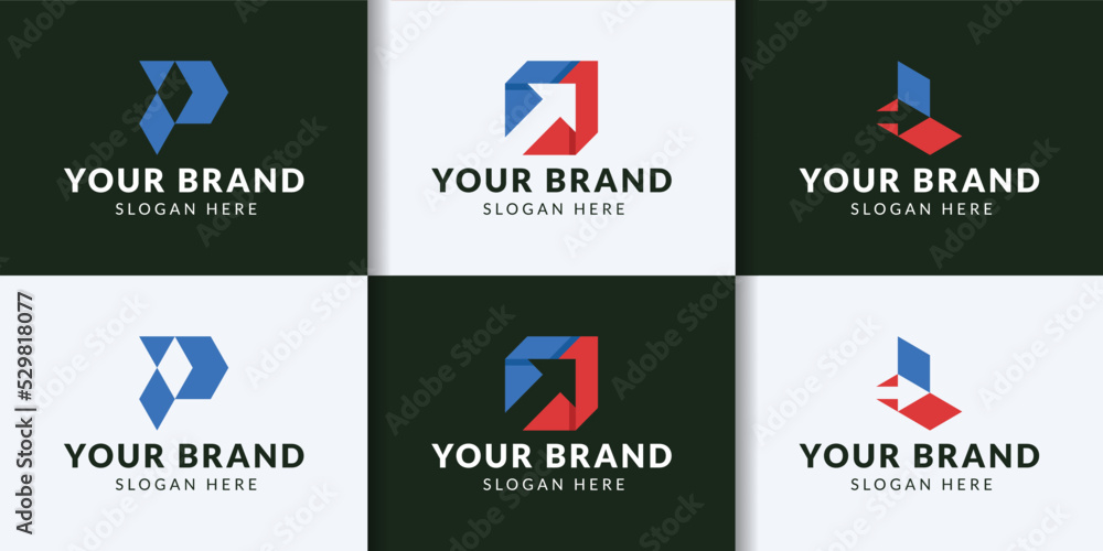 Simple Trade Logo Set Vector collection Simple Trade Logo Set Vector collection