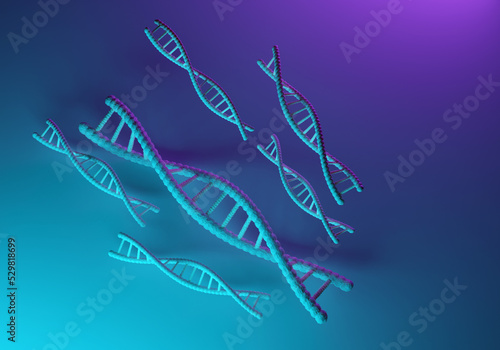 Set of DNA chains. DNA chai...