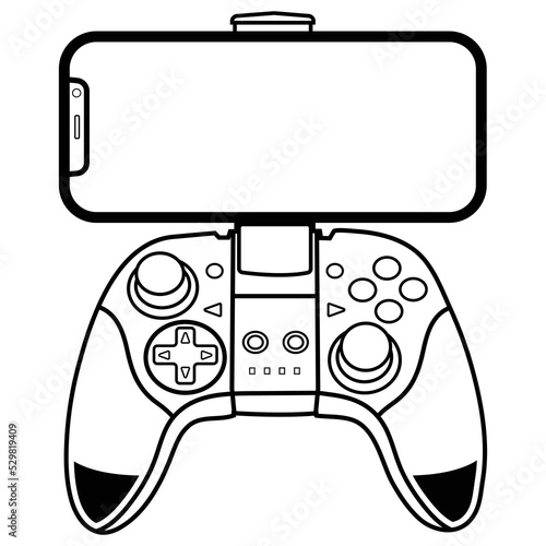 Video game controller illustration, gaming quotes design (3)