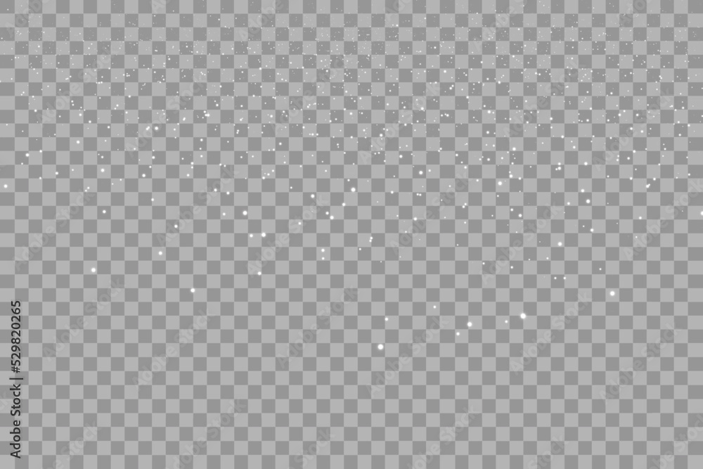 Falling snow on a transparent background. Falling snow on a transparent background.