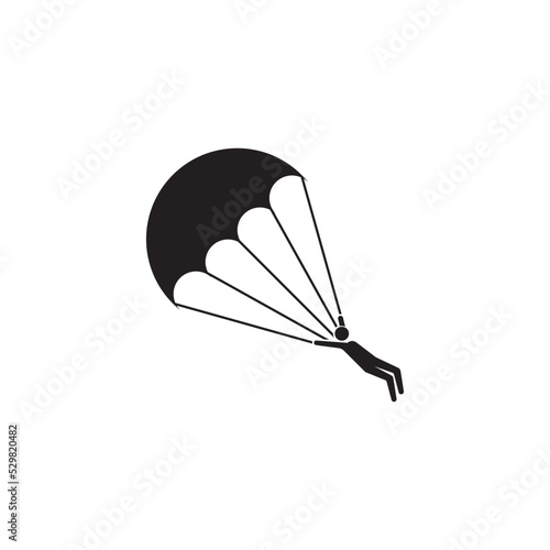 parachuting or paragliding icon