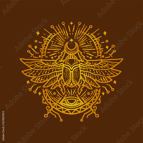 The bug scarab ancient egyptian monoline