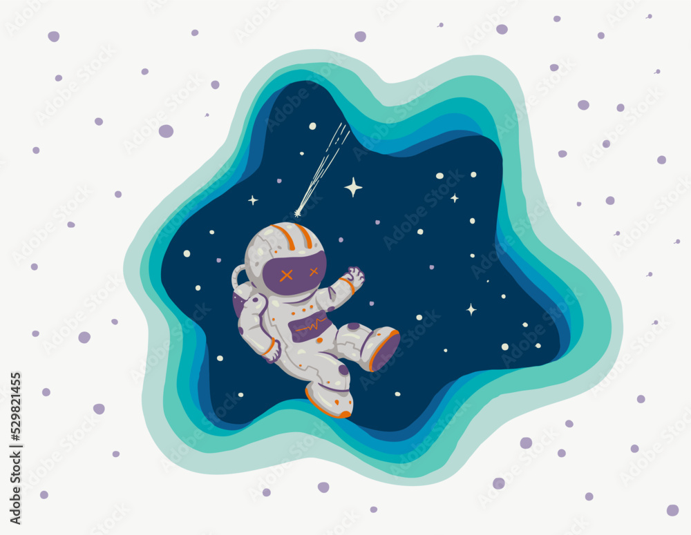 The lost in space astronaut illustration