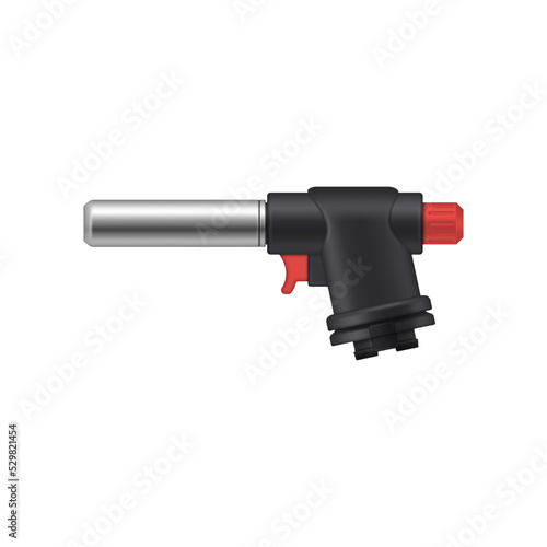 Nozzle burner on a gas cylinder. Vector illustration.
