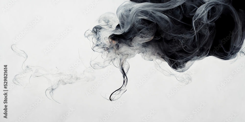 Fototapeta premium White background with smoke