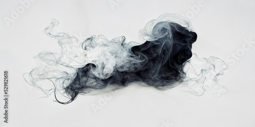 White background with smoke