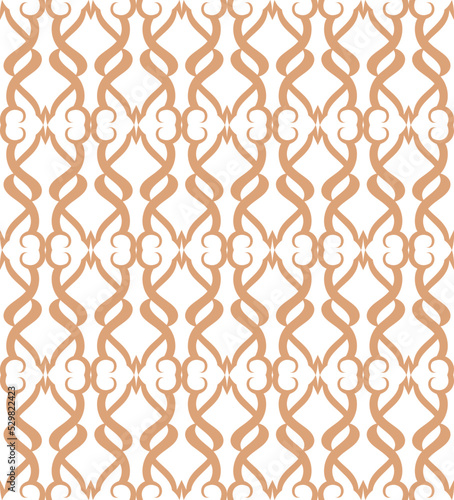 Golden ornamental seamless pattern for decor, print, wallpaper, background