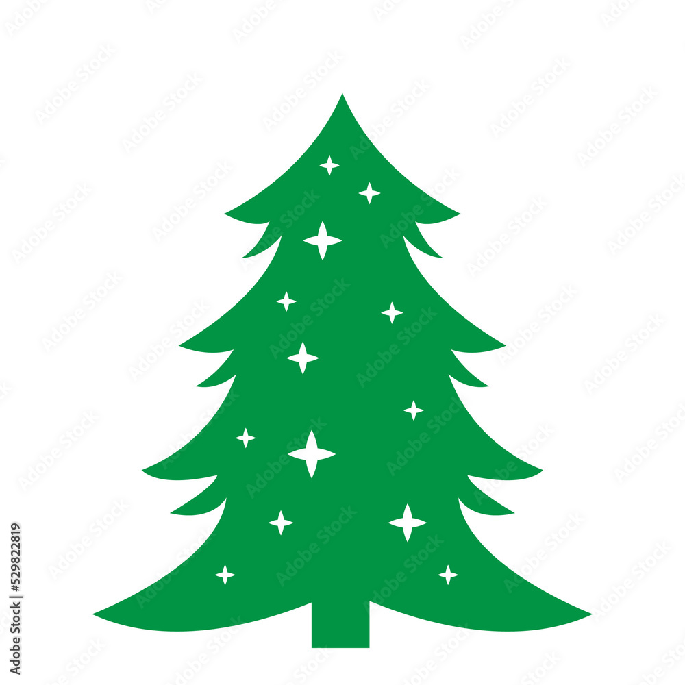 green ristmas Tree flat icon