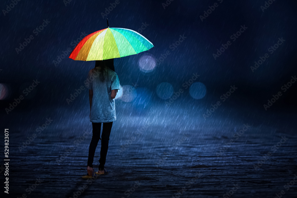 businessman under umbrella