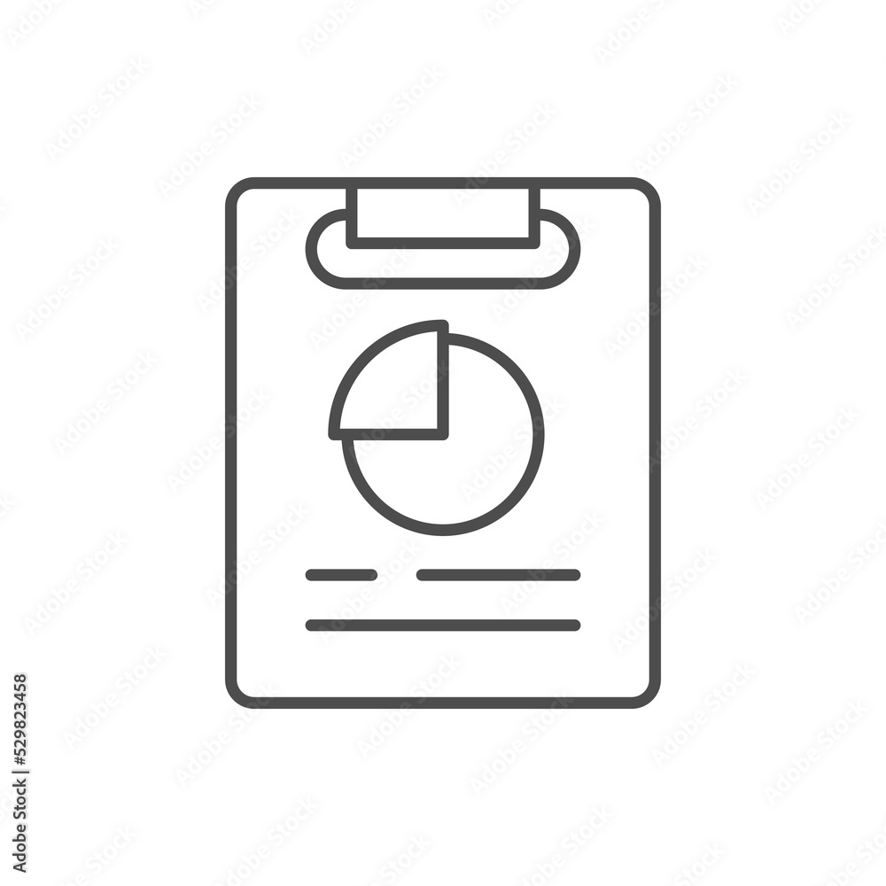 Financial report line outline icon Financial report line outline icon