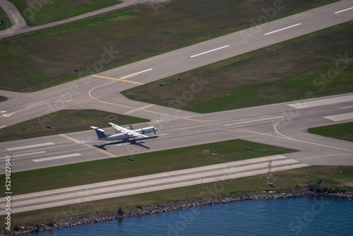 Photography Plane is landing on Airport runway