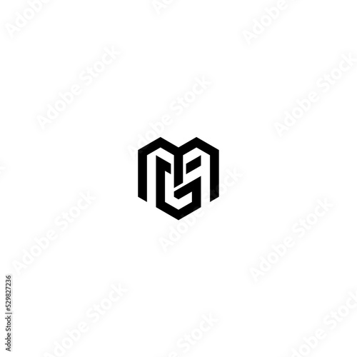 Letter MG logo design vector