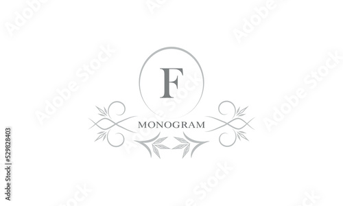 Floral monogram template and letter A. Template for cards, invitations, menus, labels. Graphic design of pages, business signs, boutiques, cafes, hotels.