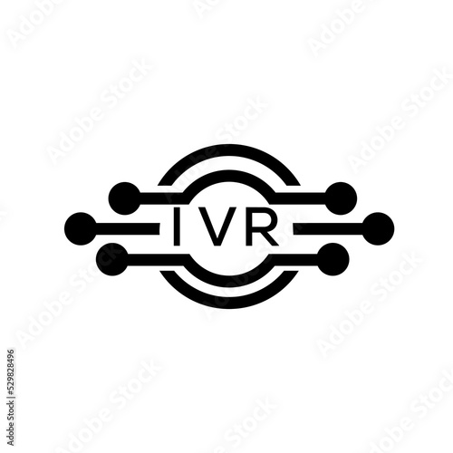 IVR letter logo. IVR best white background vector image. IVR Monogram logo design for entrepreneur and business.	
