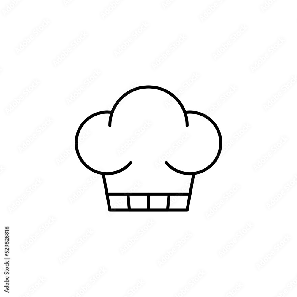 Chef Hat line art icon design template vector illustration Chef Hat line art icon design template vector illustration