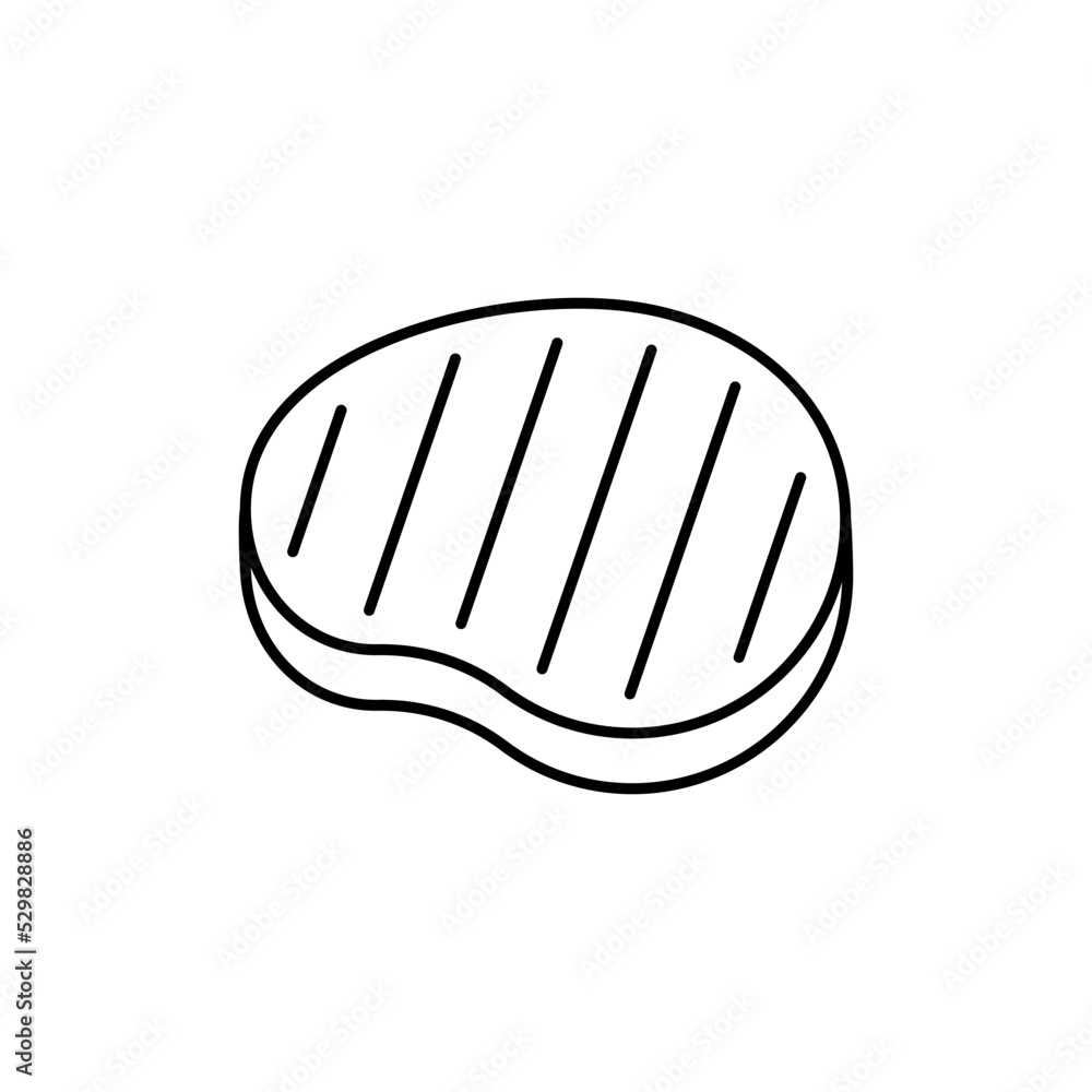 Meat line art icon design template vector illustration Meat line art icon design template vector illustration