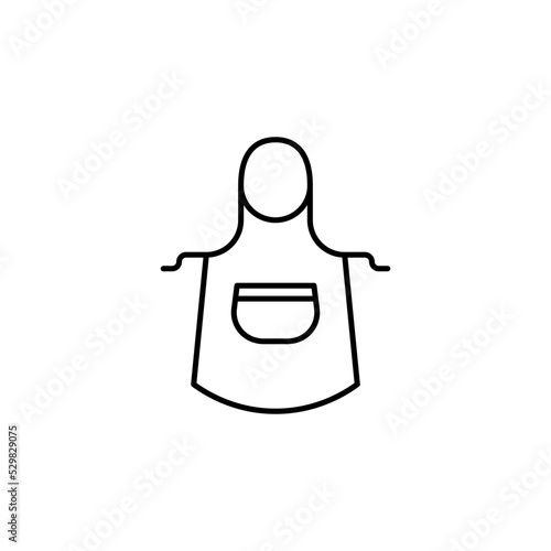 Apron line art icon design template vector illustration