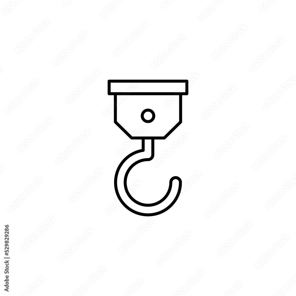 Hook line art icon design template vector illustration Hook line art icon design template vector illustration