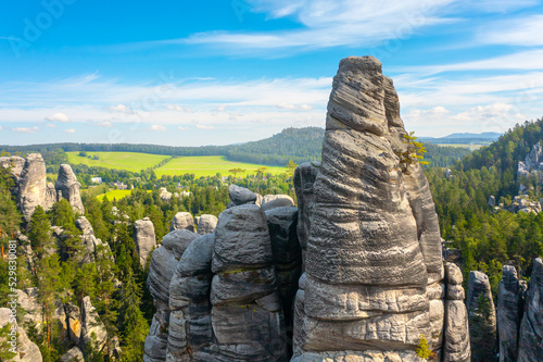 Rock city in the Adrspach Rocks, part of the Adrspach-Teplice Landscape Park in the Broumov Highlands region in the Czech Republic