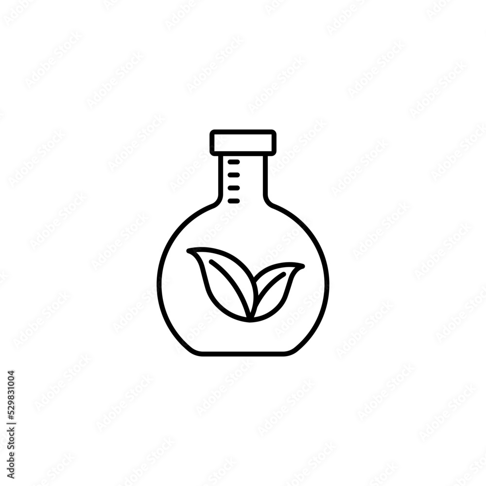Flask line art icon design template vector illustration Flask line art icon design template vector illustration