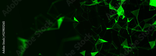 Technology background. Abstract digital combination dots. Network connection structure. 3d Widescreen