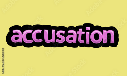 ACCUSATION writing vector design on a yellow background