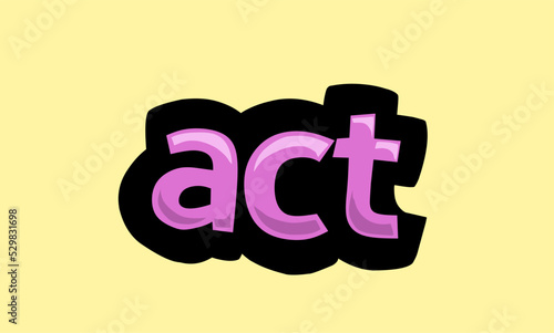 ACT writing vector design on a yellow background